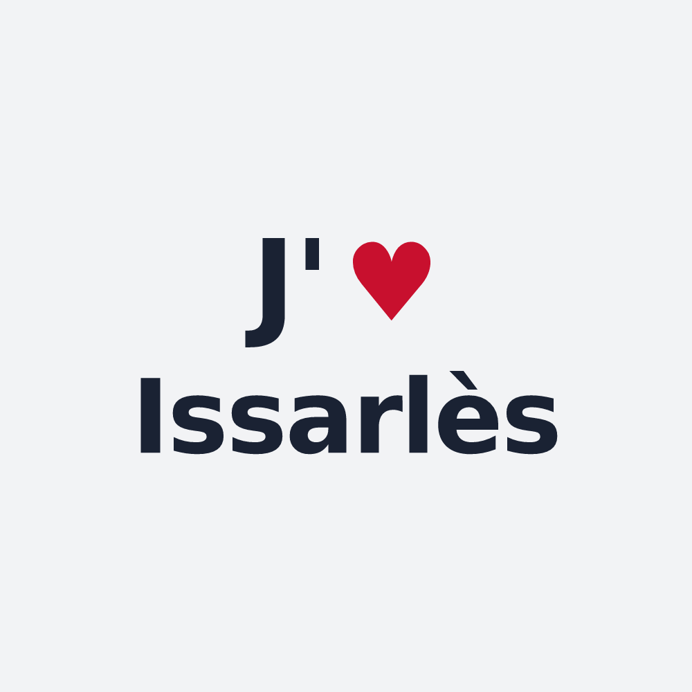 Poster personnalisé Issarlès — design J'aime Issarlès