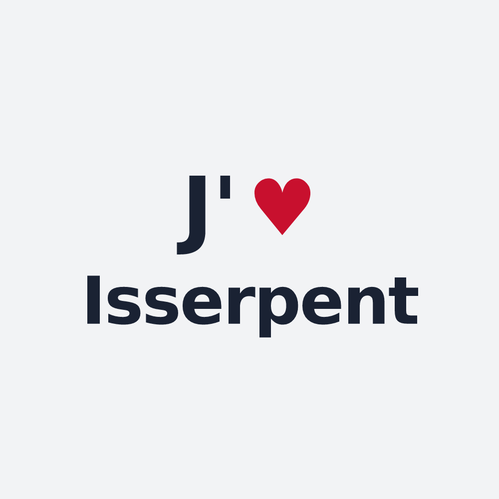 Poster personnalisé Isserpent — design J'aime Isserpent