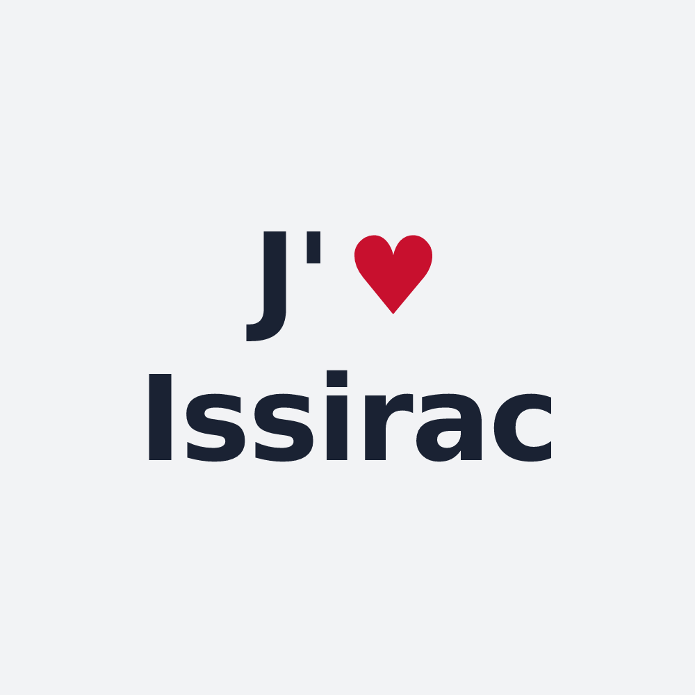 Poster personnalisé Issirac — design J'aime Issirac
