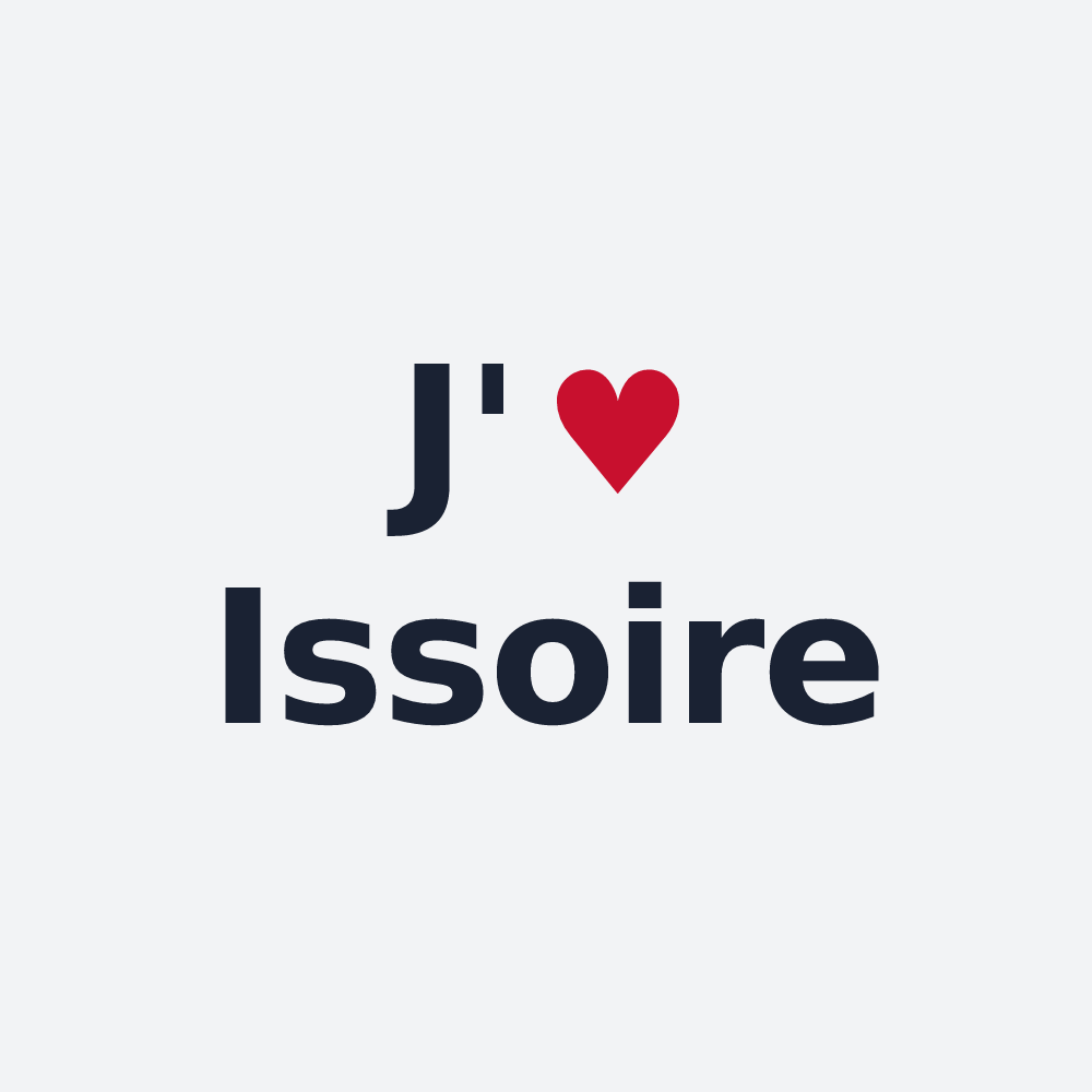 Poster personnalisé Issoire — design J'aime Issoire