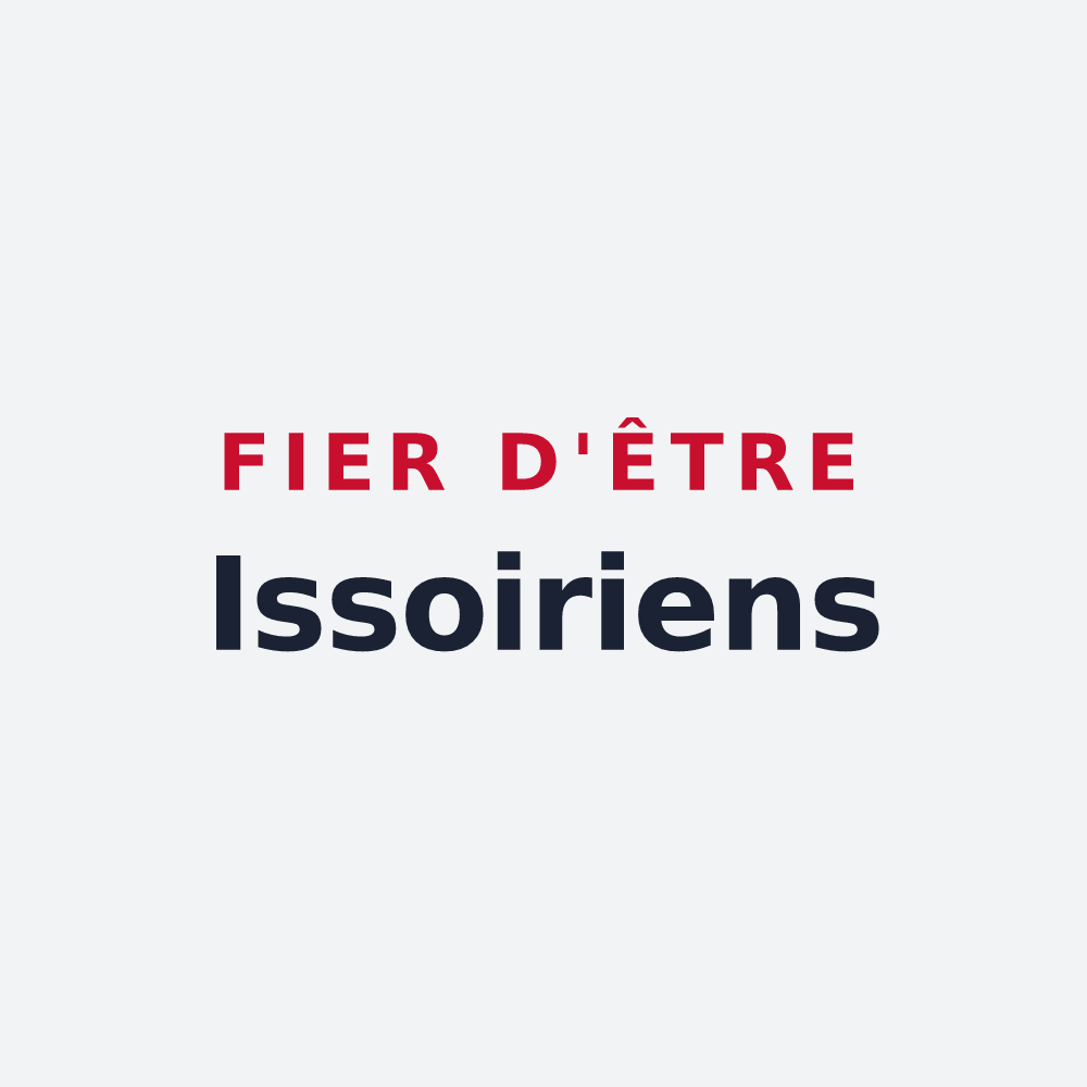 Poster « Fier d'être Issoiriens » — design pour Issoire