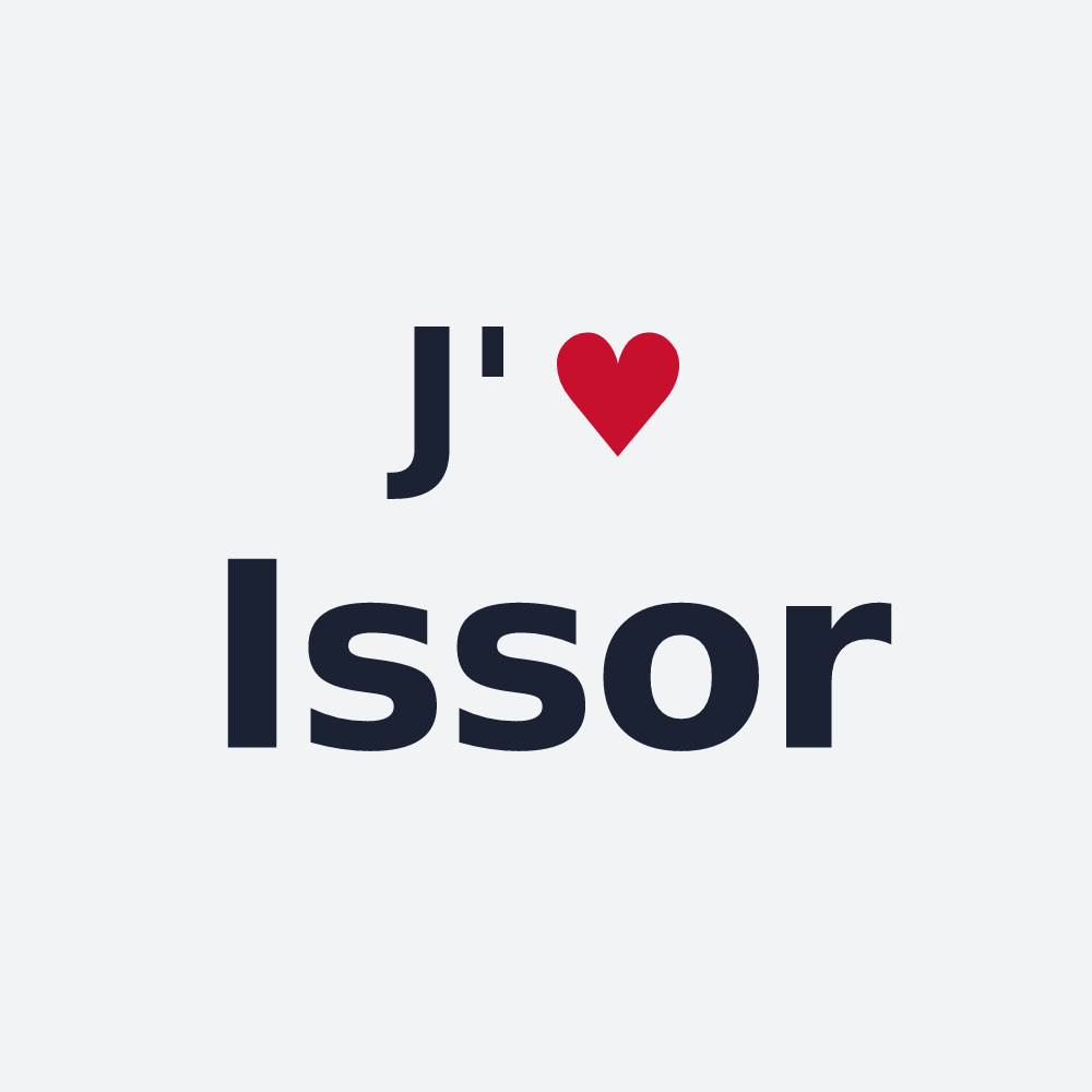 Poster personnalisé Issor — design J'aime Issor