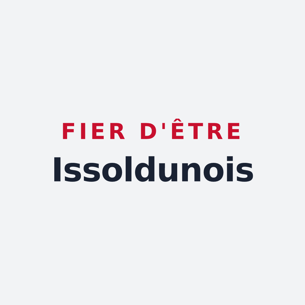 Poster « Fier d'être Issoldunois » — design pour Issoudun-Létrieix
