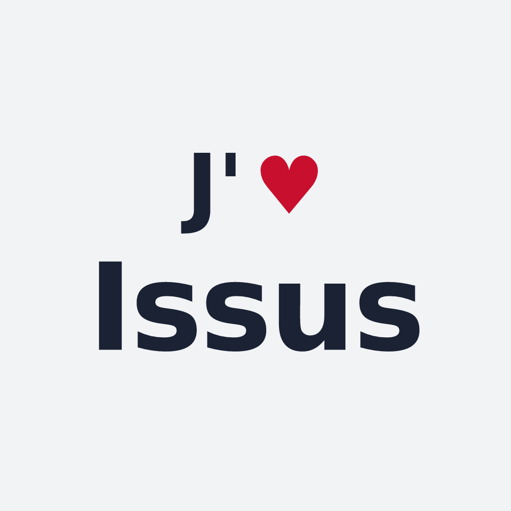 Poster personnalisé Issus — design J'aime Issus