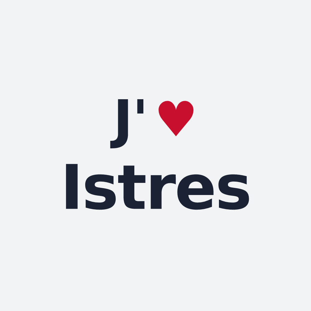 Poster personnalisé Istres — design J'aime Istres