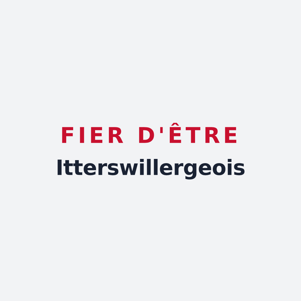 Poster « Fier d'être Itterswillergeois » — design pour Itterswiller