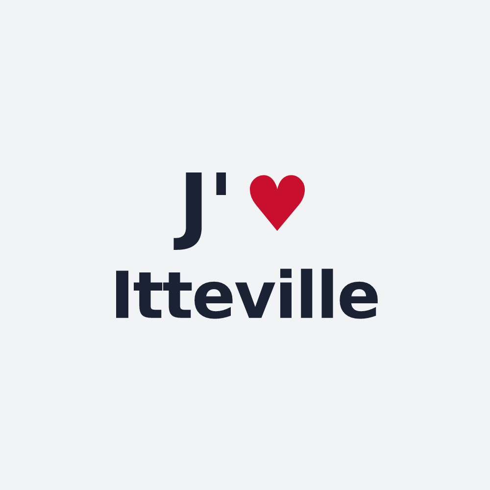 Poster personnalisé Itteville — design « J'aime Itteville » imprimé sur le poster