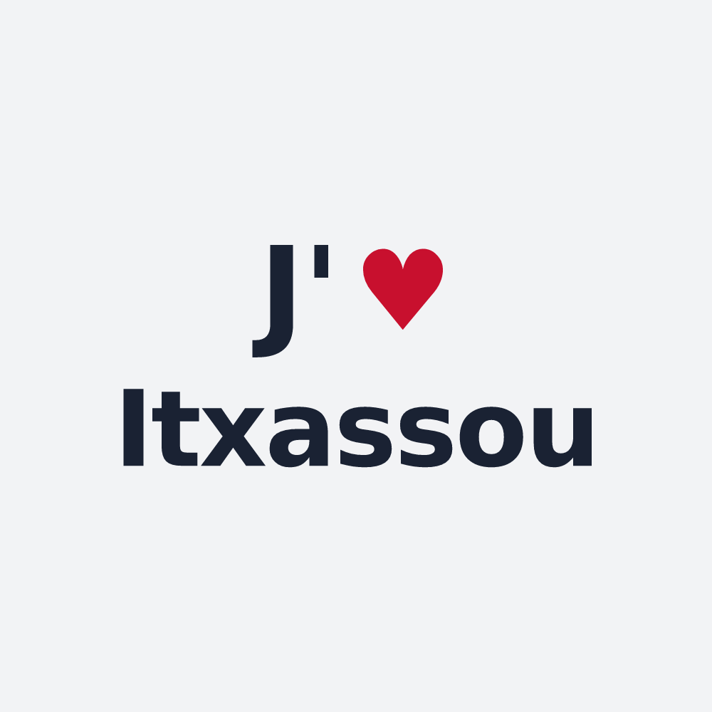Poster personnalisé Itxassou — design J'aime Itxassou