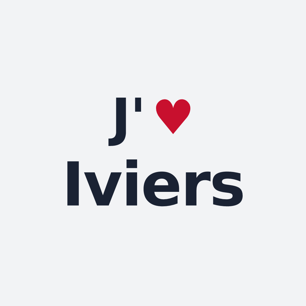 Poster personnalisé Iviers — design J'aime Iviers