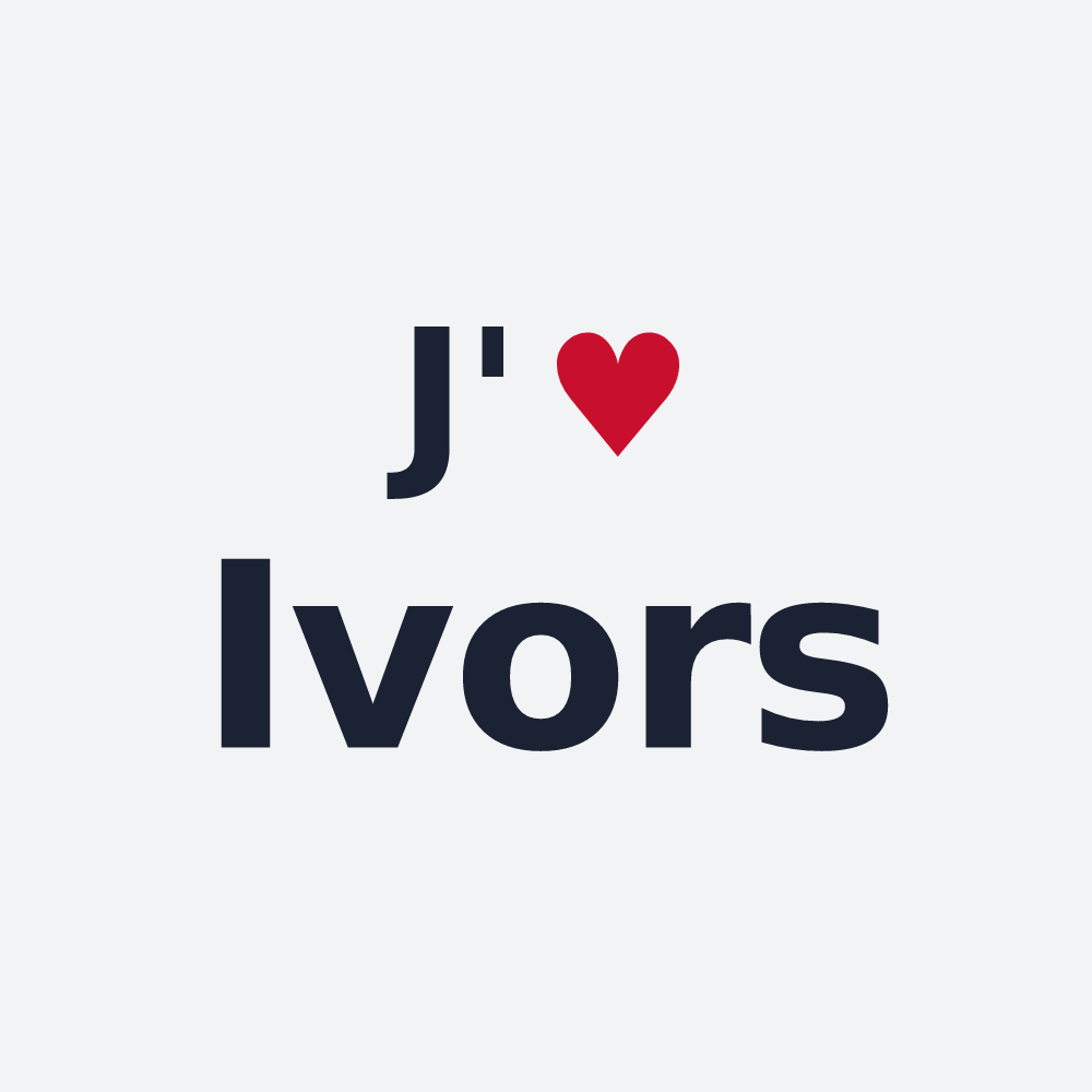 Poster personnalisé Ivors — design J'aime Ivors