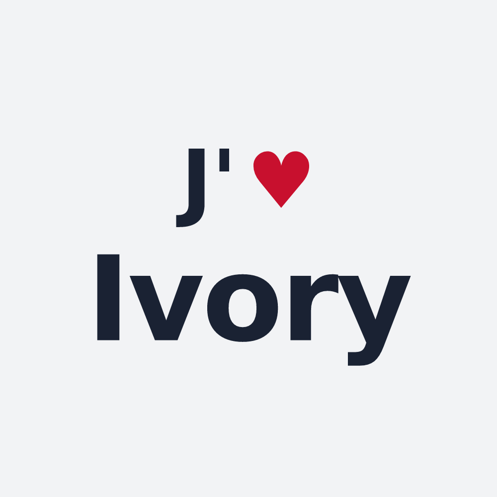 Poster personnalisé Ivory — design J'aime Ivory