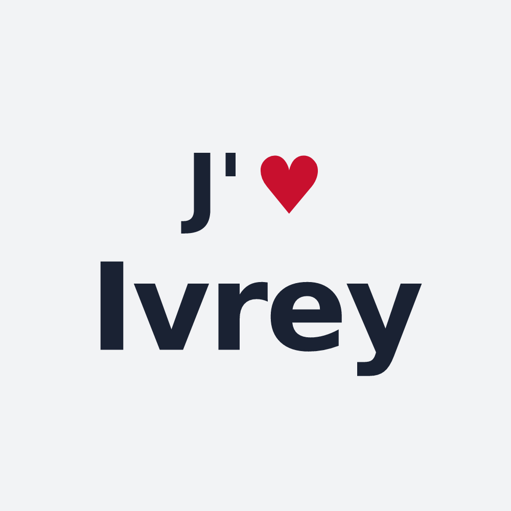 Poster personnalisé Ivrey — design J'aime Ivrey