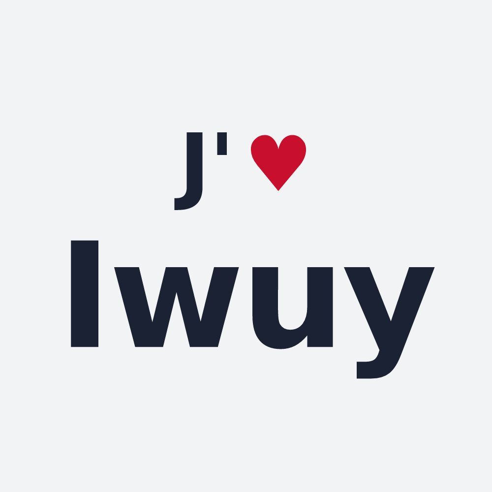 Poster personnalisé Iwuy — design « J'aime Iwuy » imprimé sur le poster