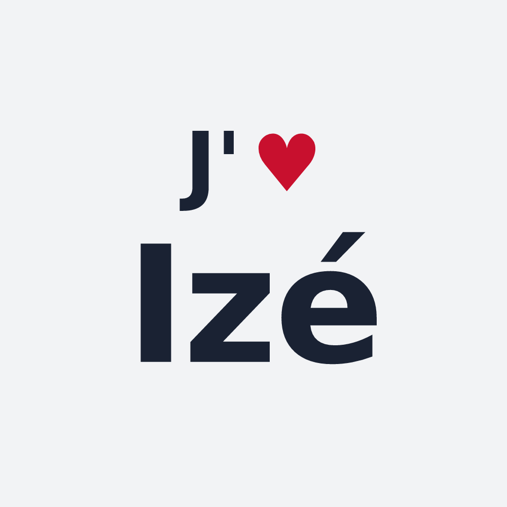Poster personnalisé Izé — design J'aime Izé