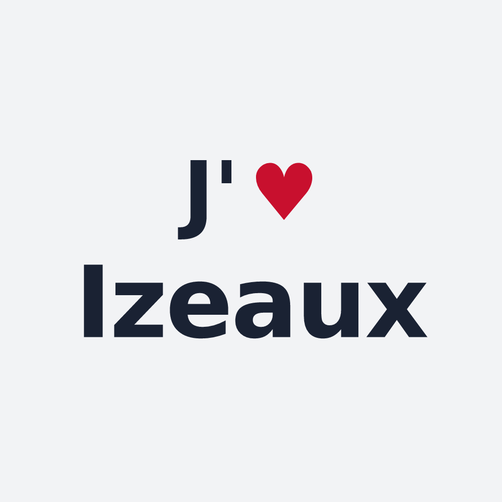 Poster personnalisé Izeaux — design J'aime Izeaux