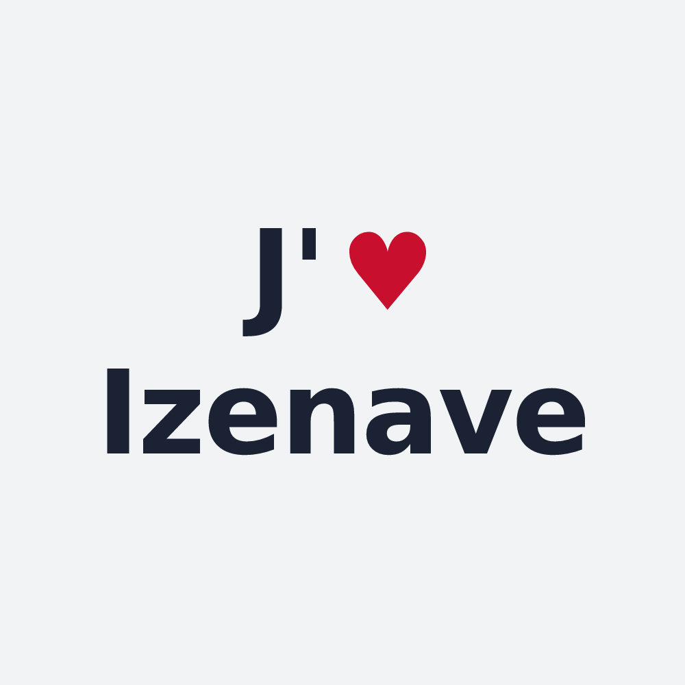 Poster personnalisé Izenave — design J'aime Izenave