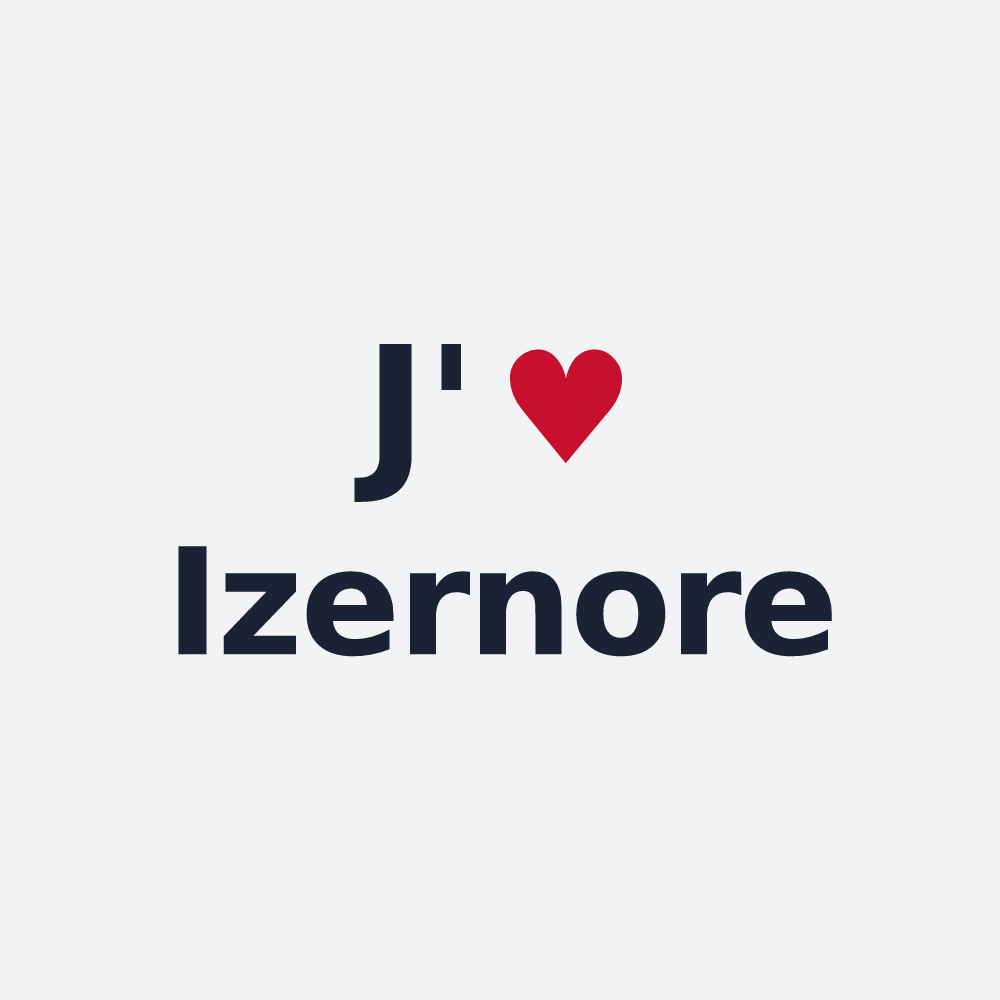 Poster personnalisé Izernore — design J'aime Izernore