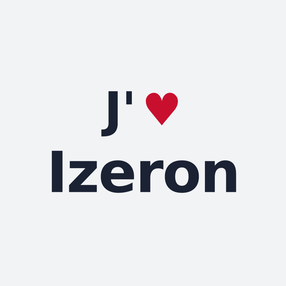 Poster personnalisé Izeron — design J'aime Izeron