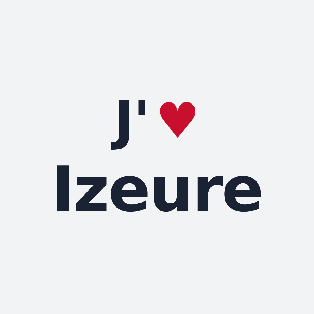 Poster personnalisé Izeure — design J'aime Izeure