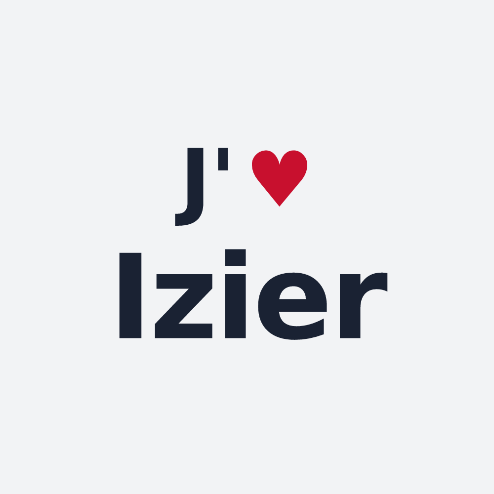 Poster personnalisé Izier — design J'aime Izier