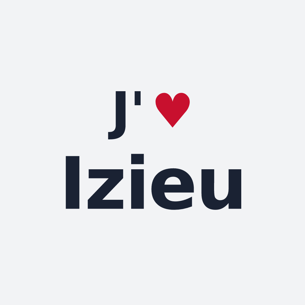 Poster personnalisé Izieu — design J'aime Izieu