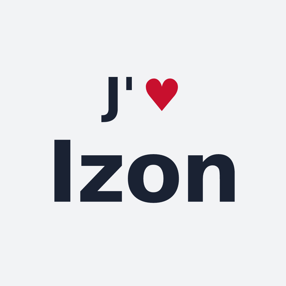 Poster personnalisé Izon — design J'aime Izon