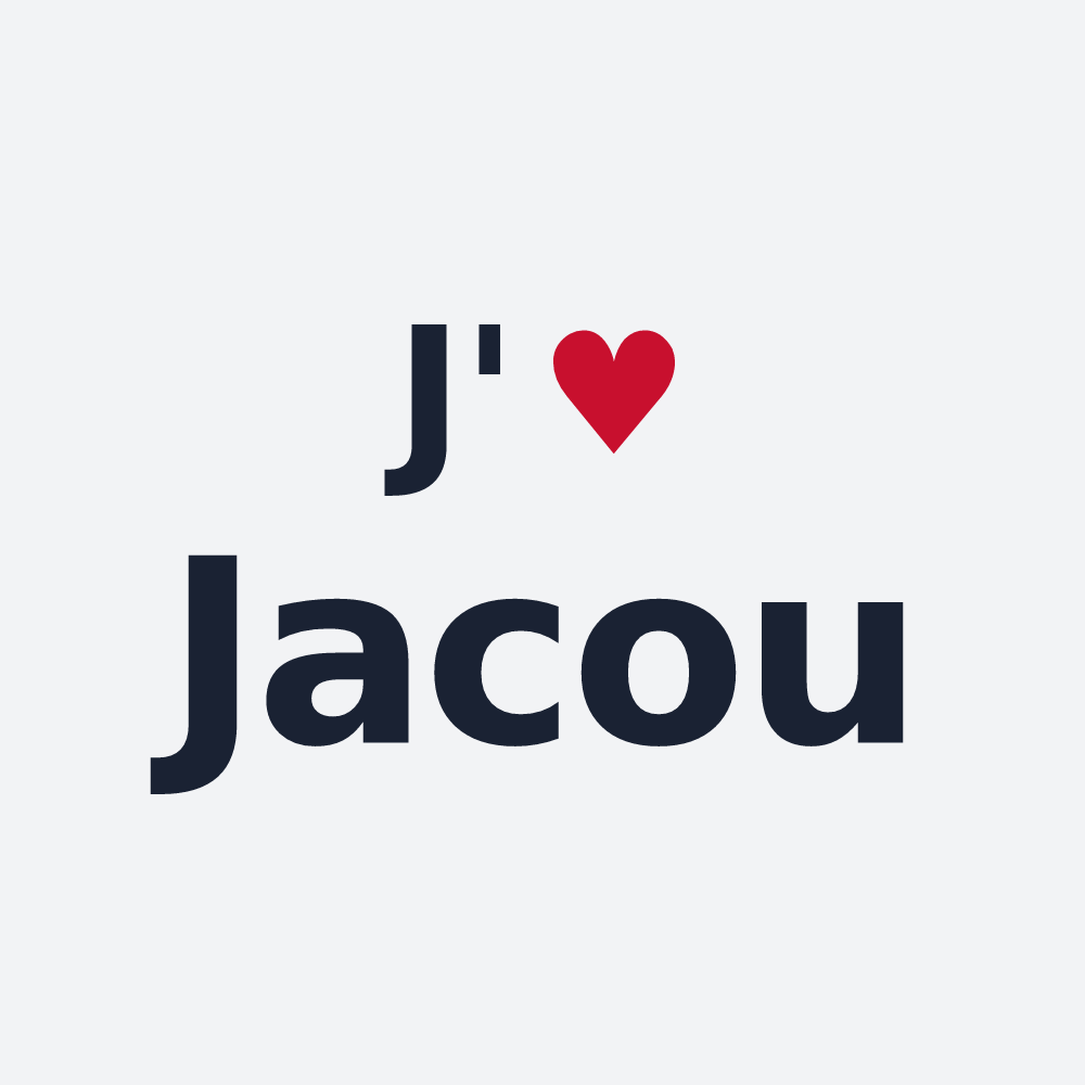 Poster personnalisé Jacou — design J'aime Jacou