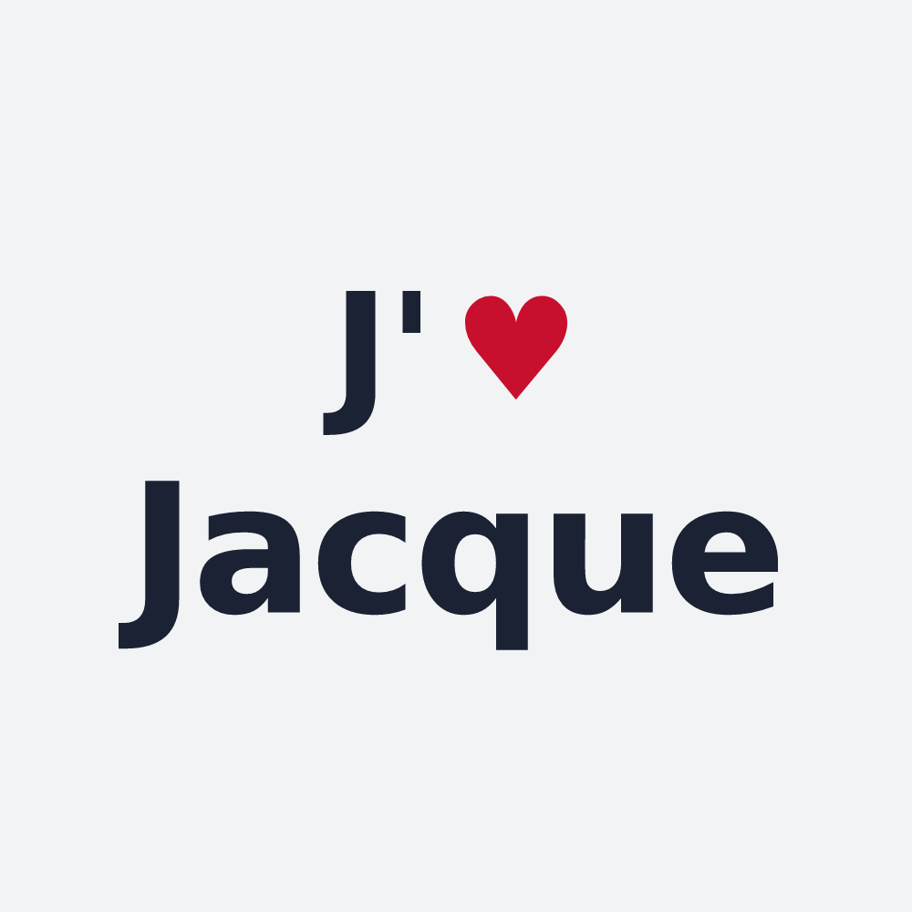 Poster personnalisé Jacque — design J'aime Jacque