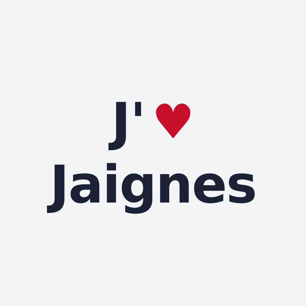Poster personnalisé Jaignes — design J'aime Jaignes
