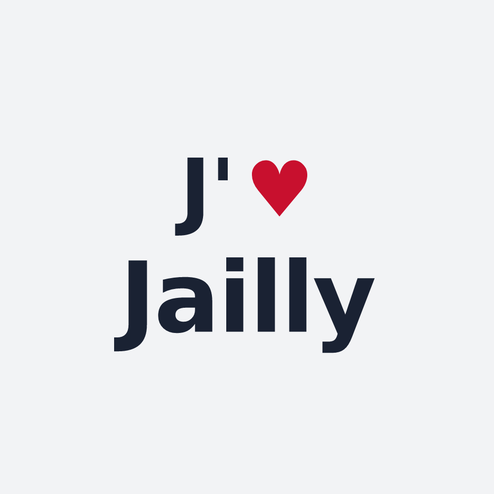 Poster personnalisé Jailly — design J'aime Jailly