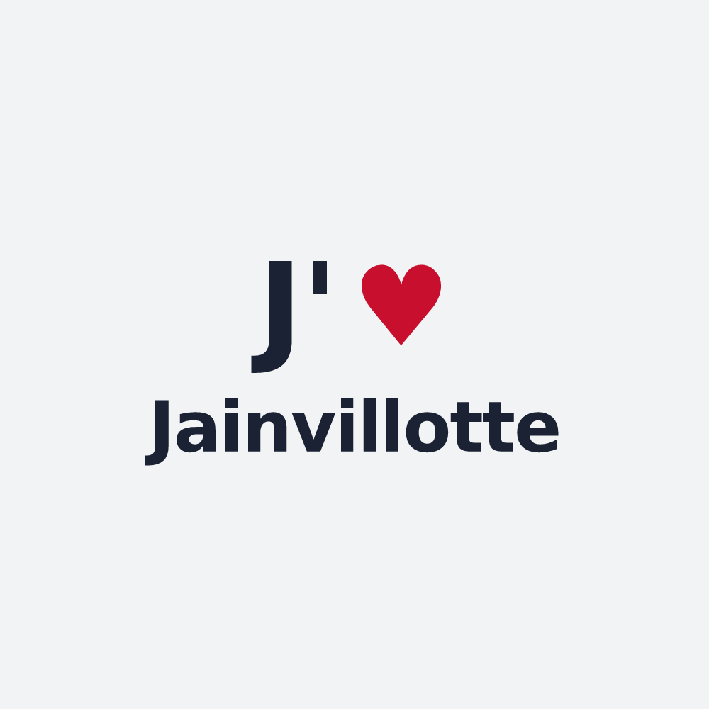 Poster personnalisé Jainvillotte — design J'aime Jainvillotte
