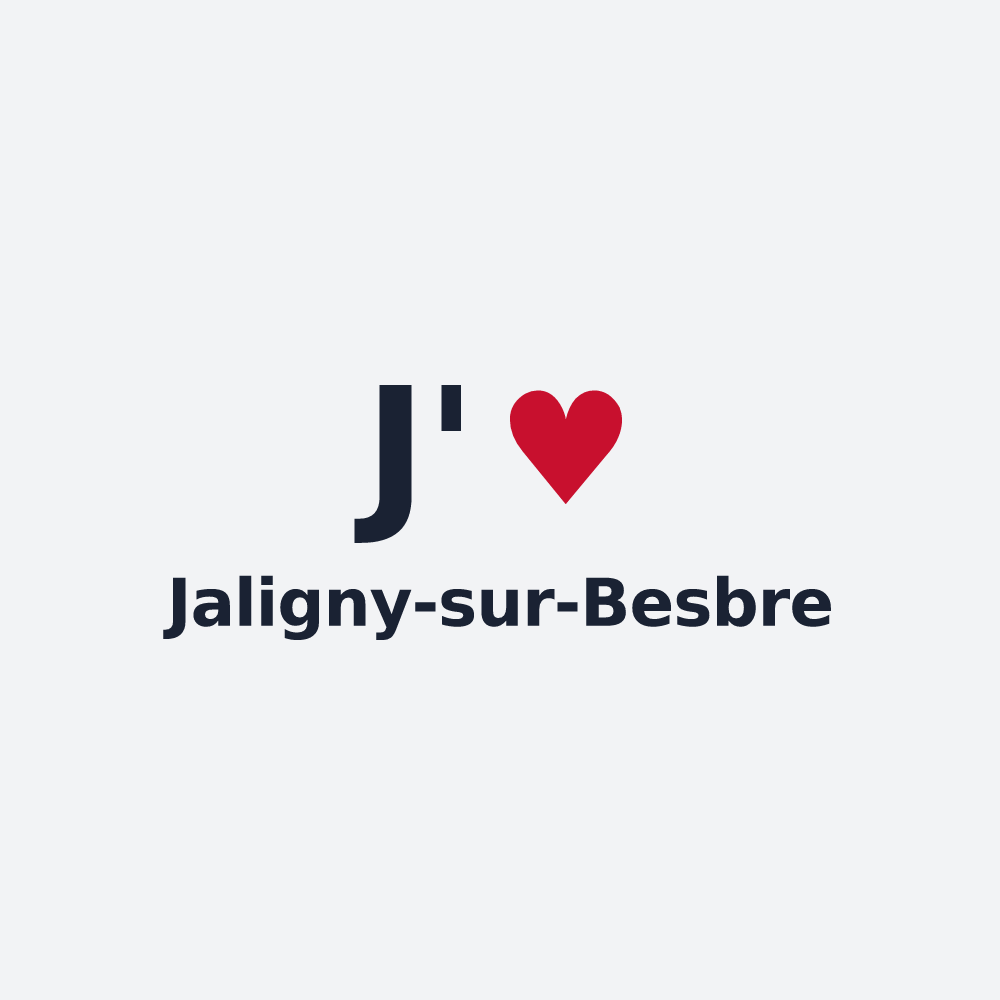 Poster personnalisé Jaligny-sur-Besbre — design « J'aime Jaligny-sur-Besbre » imprimé sur le poster