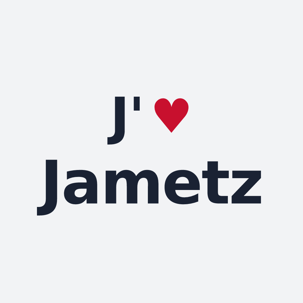 Poster personnalisé Jametz — design J'aime Jametz