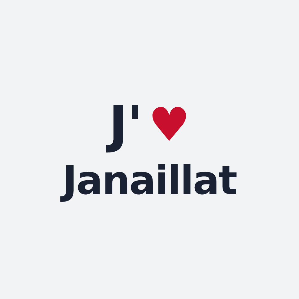Poster personnalisé Janaillat — design J'aime Janaillat