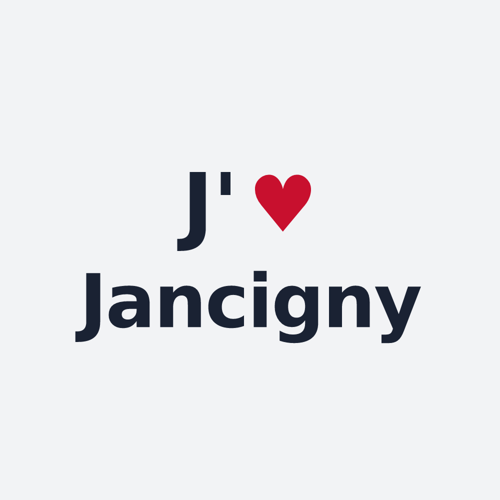 Poster personnalisé Jancigny — design J'aime Jancigny