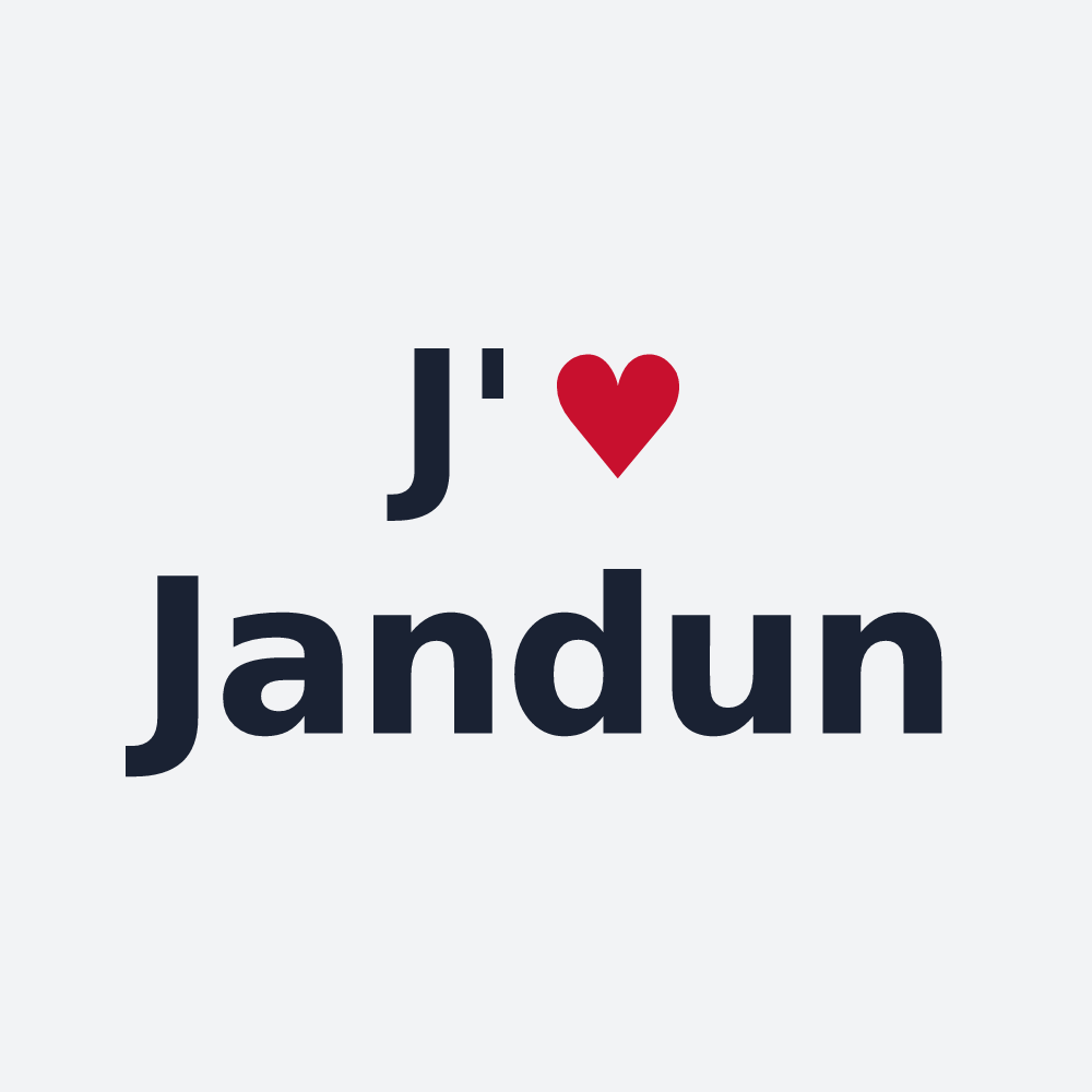 Poster personnalisé Jandun — design J'aime Jandun