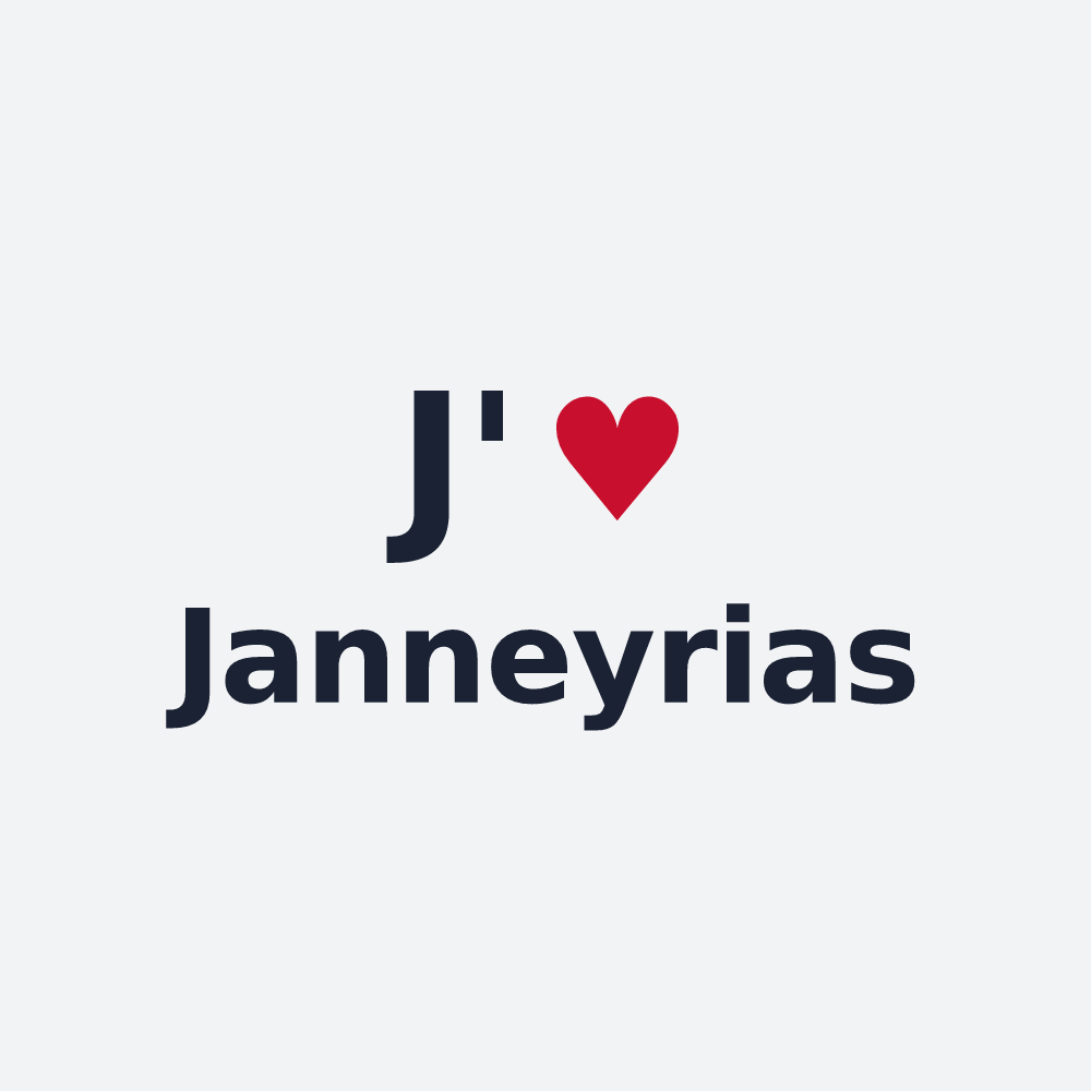 Poster personnalisé Janneyrias — design J'aime Janneyrias