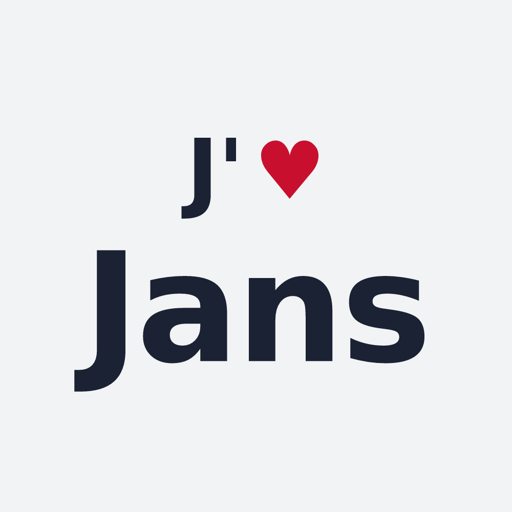 Poster personnalisé Jans — design J'aime Jans