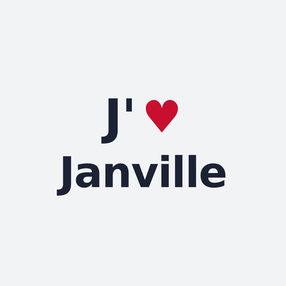Poster personnalisé Janville — design J'aime Janville