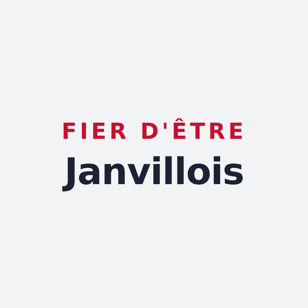 Poster « Fier d'être Janvillois » — design pour Janville-sur-Juine