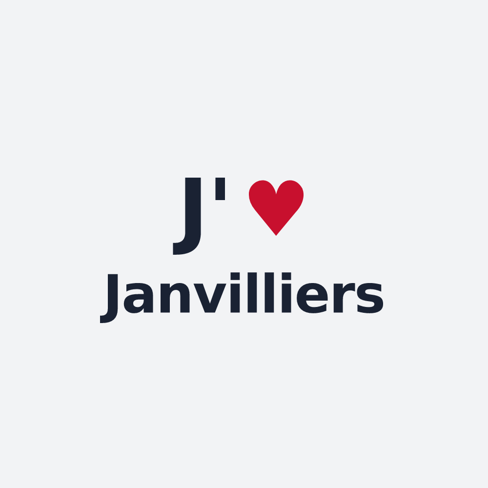 Poster personnalisé Janvilliers — design J'aime Janvilliers