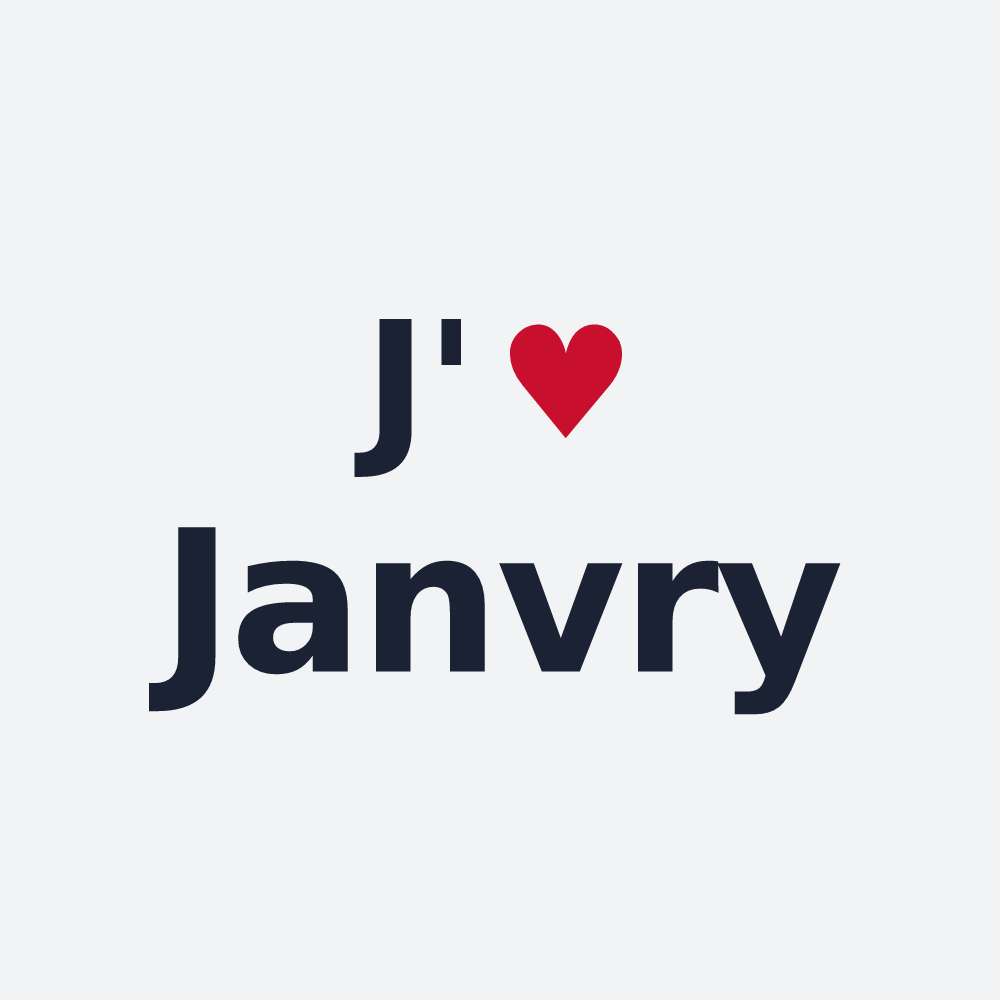 Poster personnalisé Janvry — design J'aime Janvry
