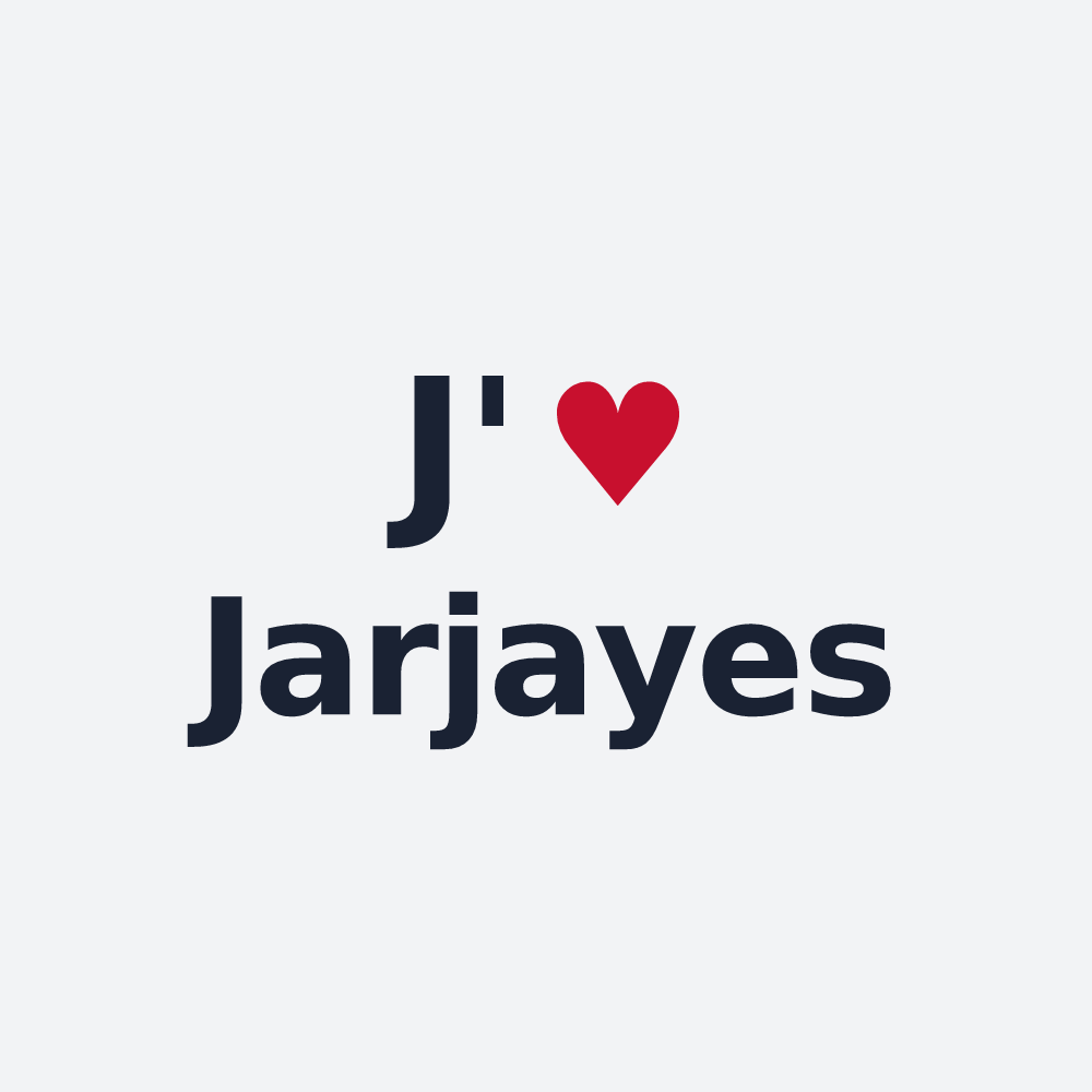 Poster personnalisé Jarjayes — design « J'aime Jarjayes » imprimé sur le poster