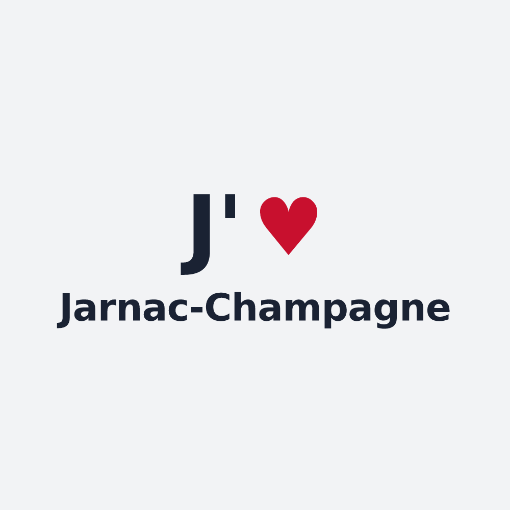 Poster personnalisé Jarnac-Champagne — design J'aime Jarnac-Champagne