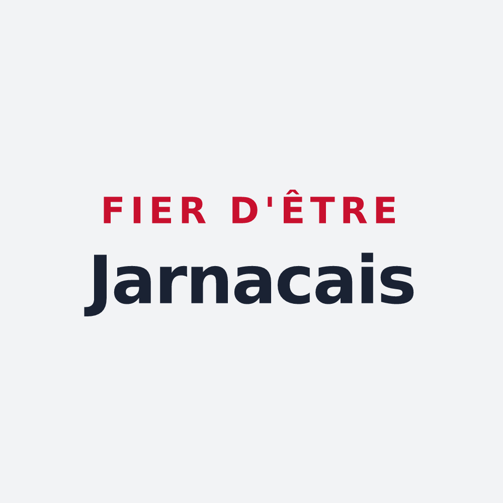 Poster « Fier d'être Jarnacais » — design pour Jarnac-Champagne