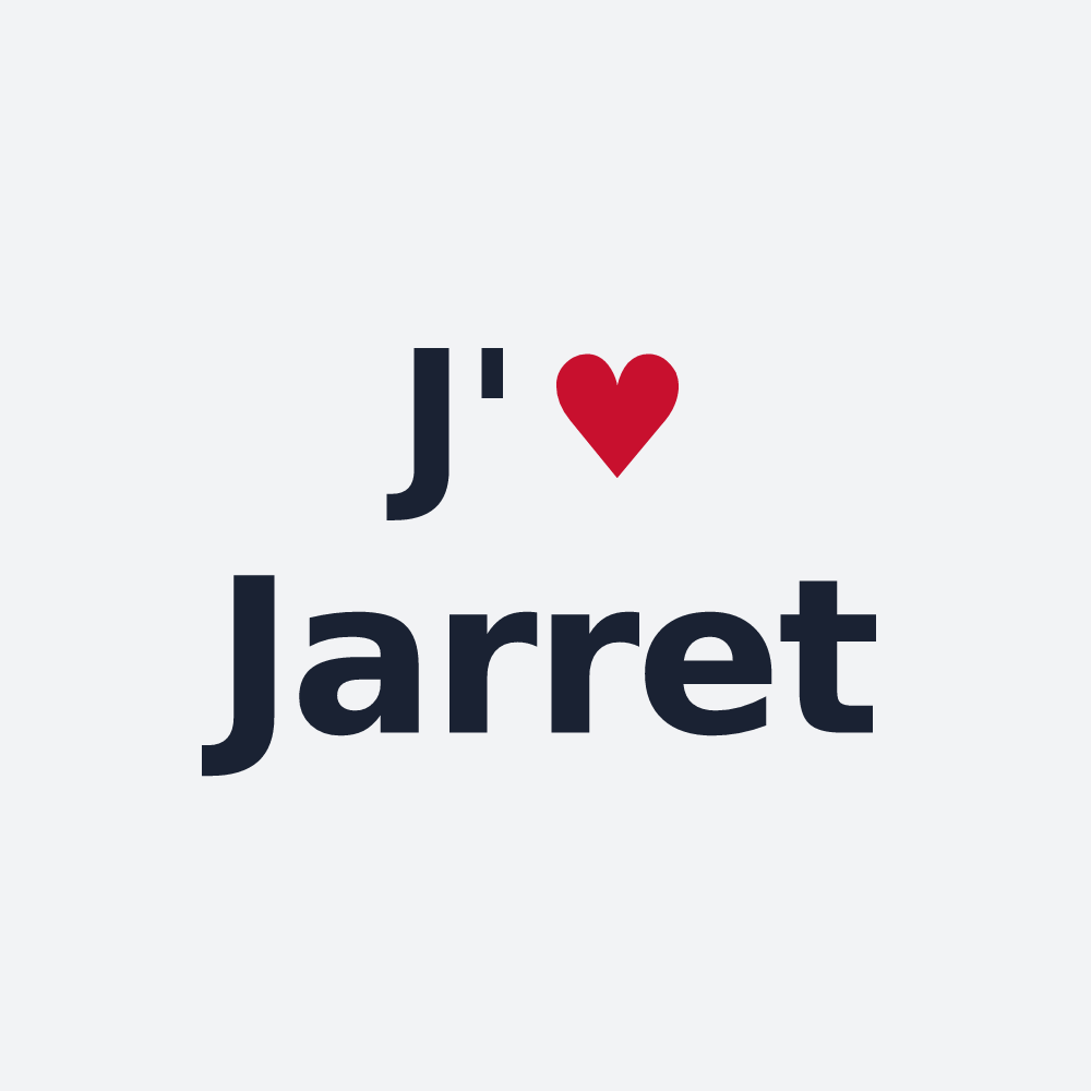 Poster personnalisé Jarret — design J'aime Jarret