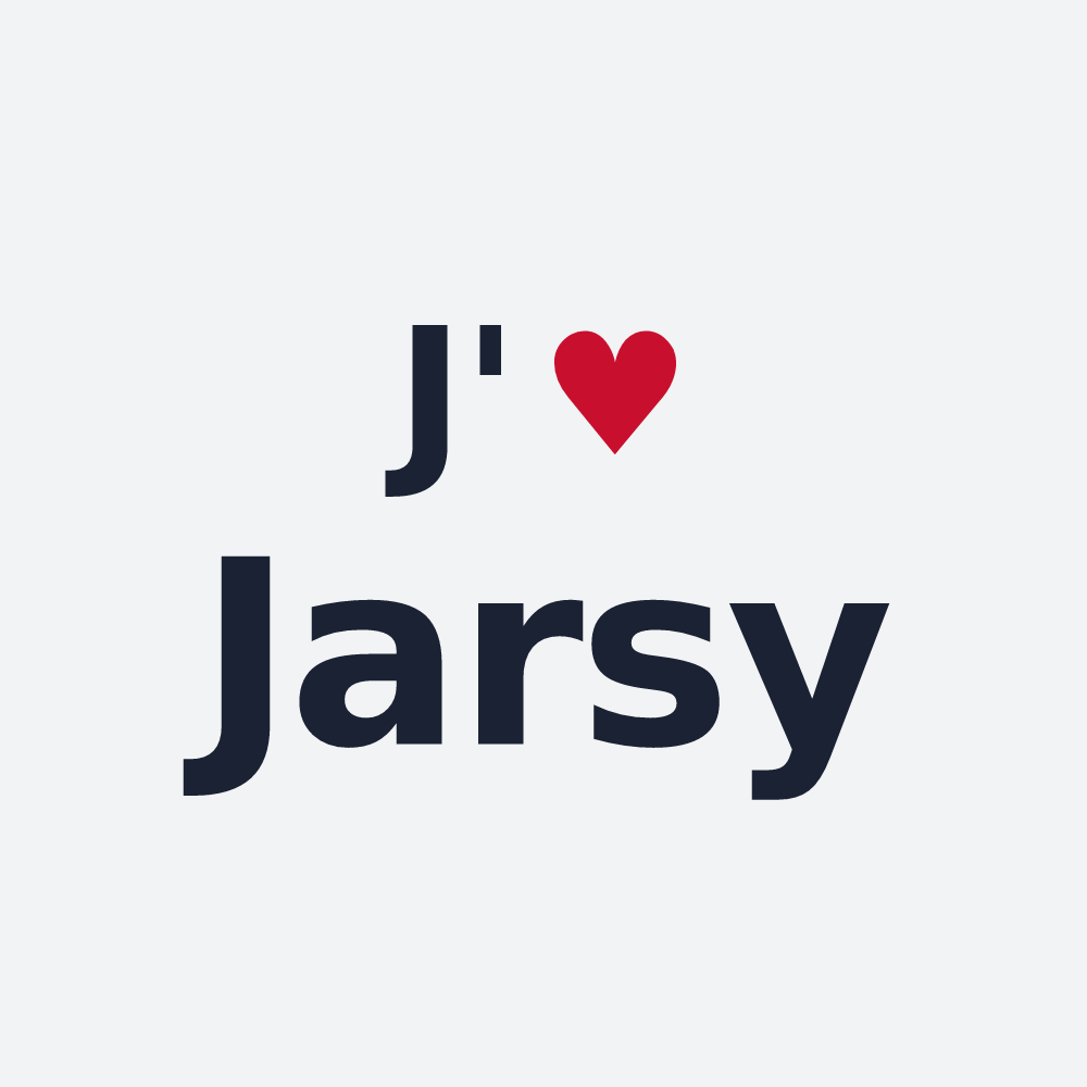 Poster personnalisé Jarsy — design J'aime Jarsy