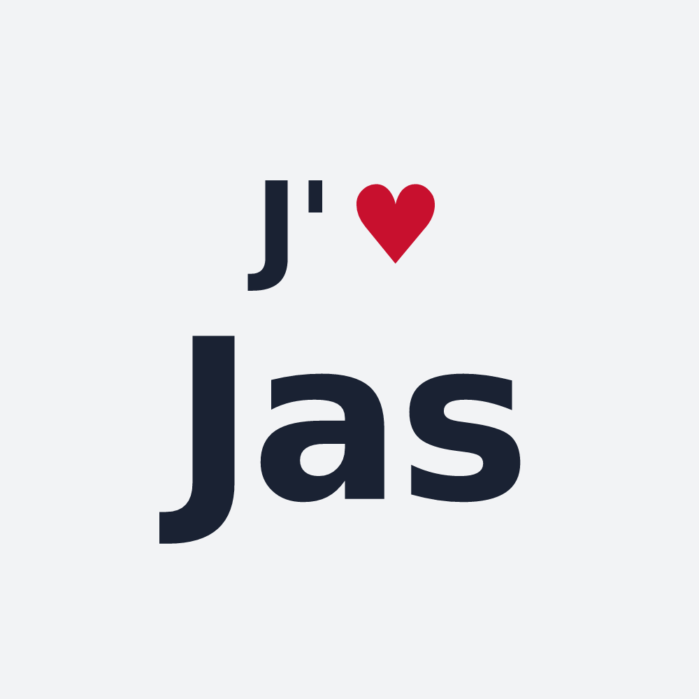 Poster personnalisé Jas — design J'aime Jas