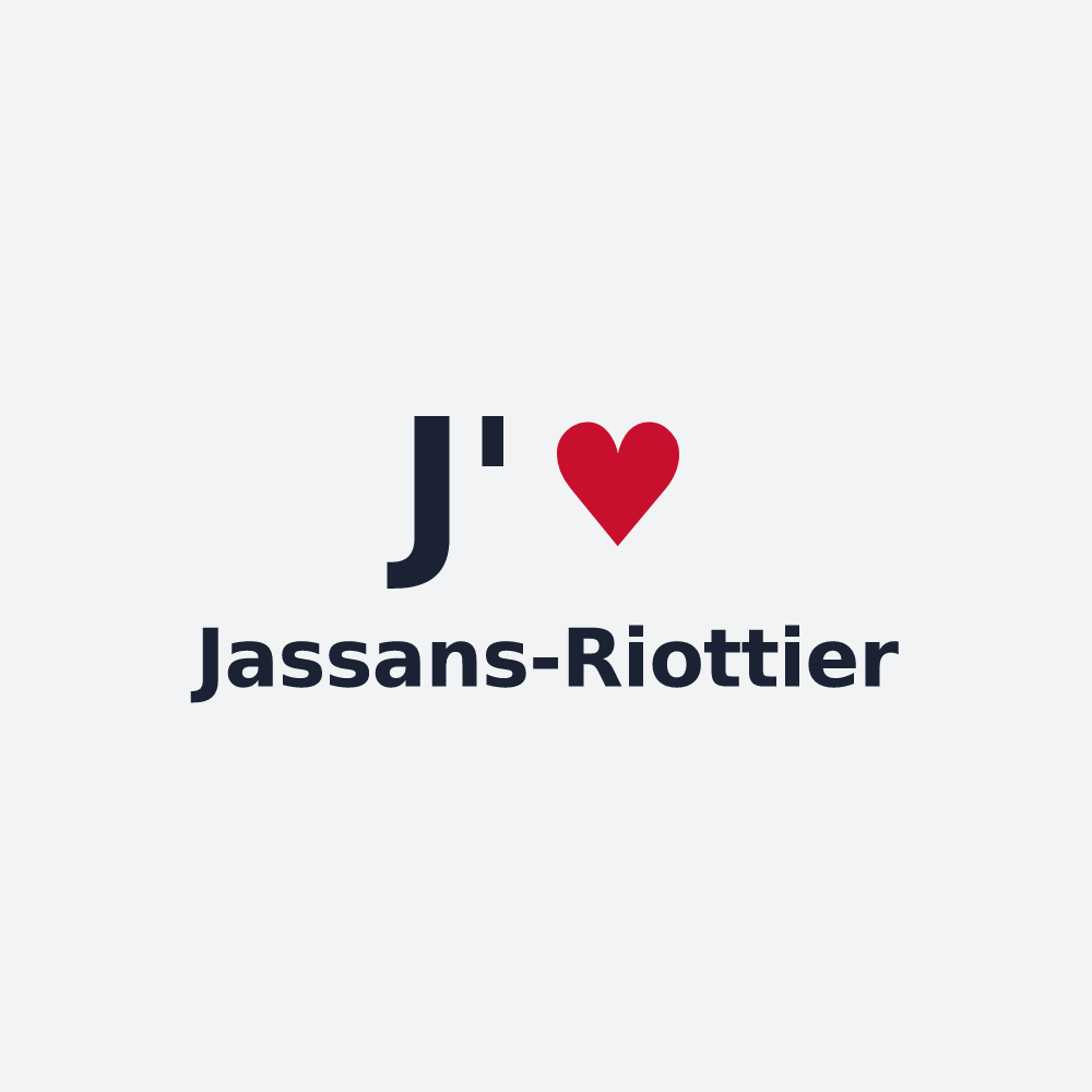 Poster personnalisé Jassans-Riottier — design J'aime Jassans-Riottier