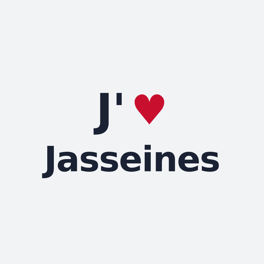 Poster personnalisé Jasseines — design J'aime Jasseines